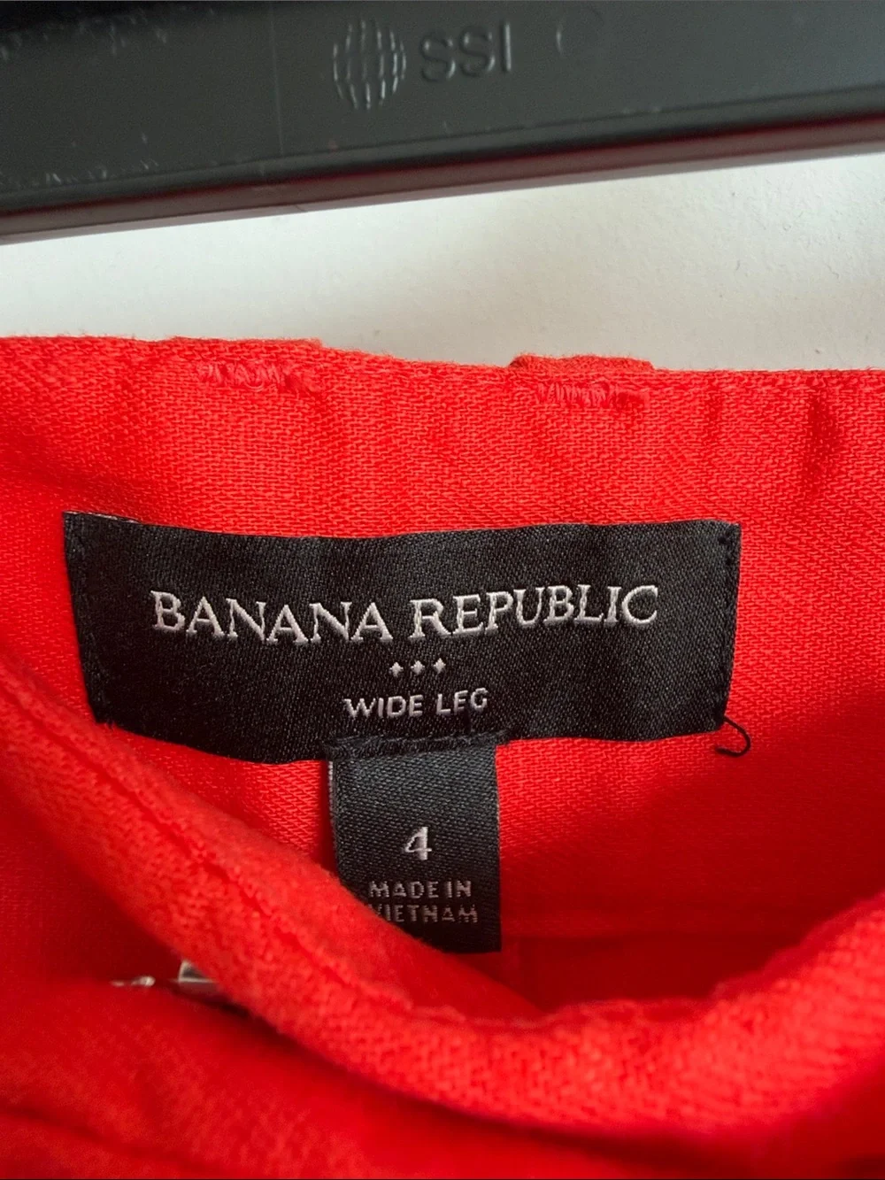 Banana Republic Red Wide-Leg Chinos